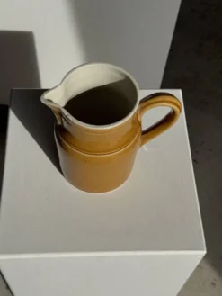 Carafe en céramique jaune Grès Kilt 1 litre H17