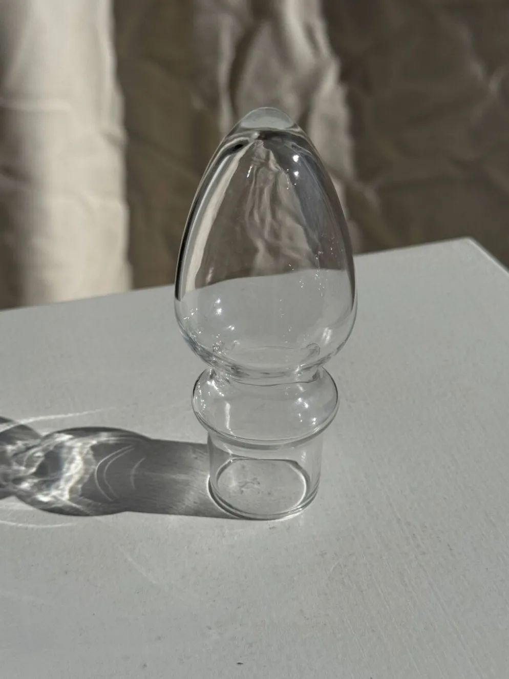Carafe en verre avec bouchon D11 H35,5