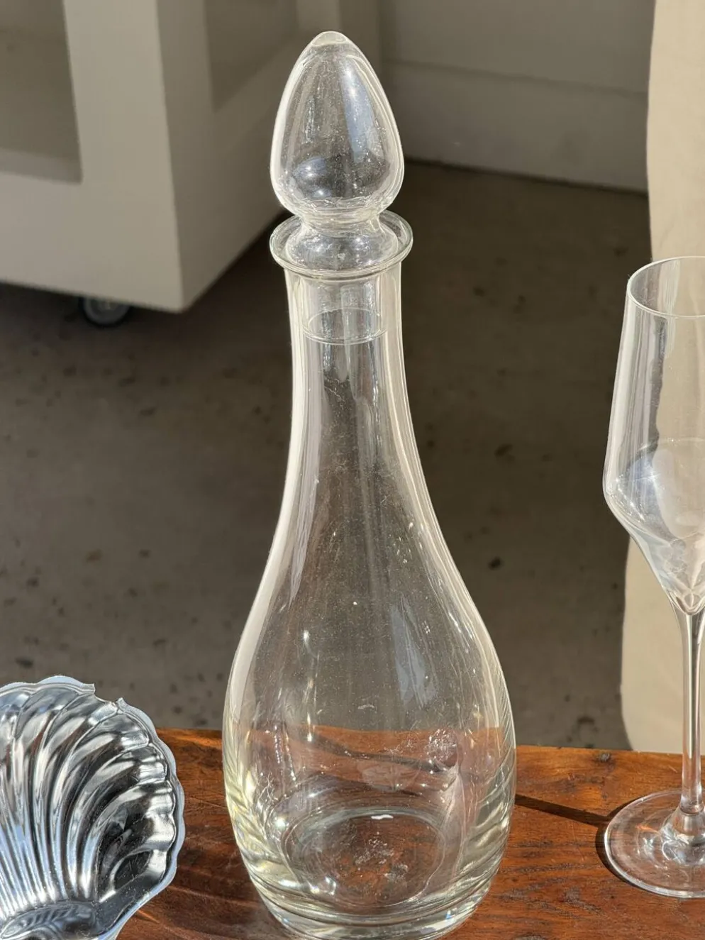 Carafe en verre avec bouchon D11 H35,5