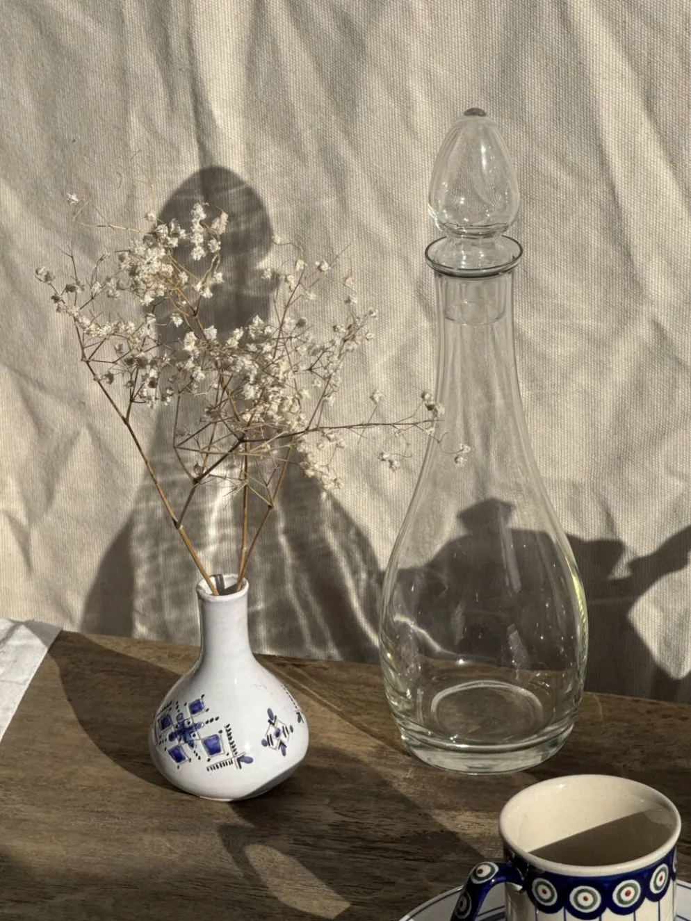 Carafe en verre avec bouchon D11 H35,5