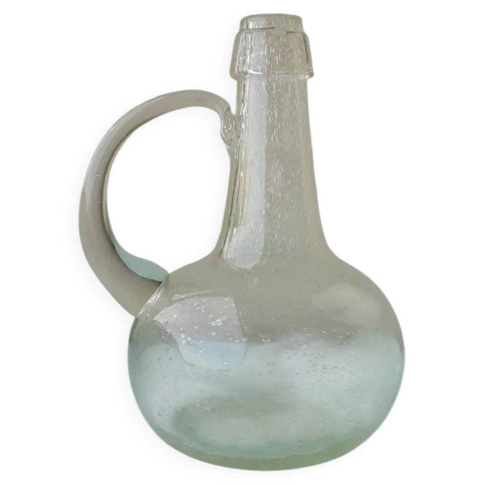 Carafe en verre bullé