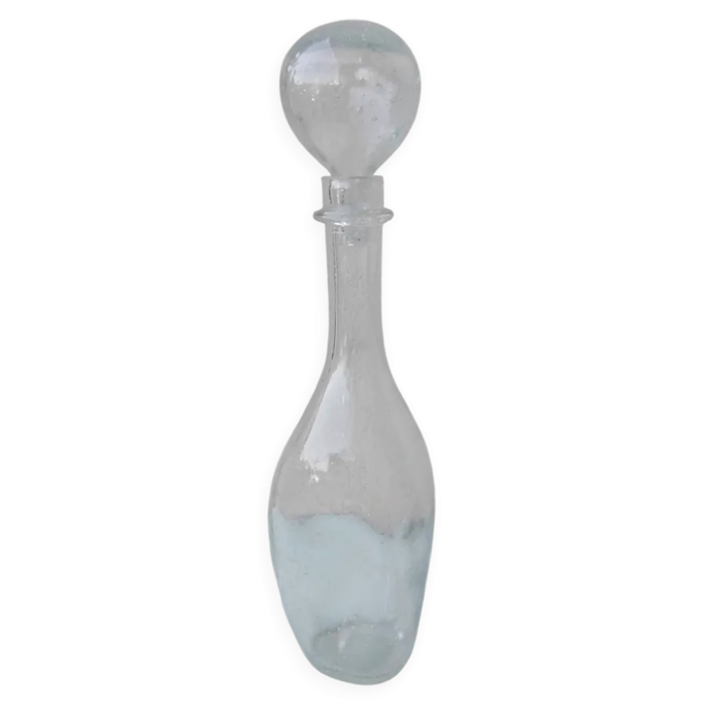 Carafe en verre bullé