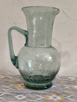 Carafe en verre bullé style Biot