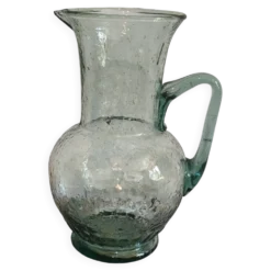Carafe en verre bullé style Biot