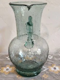 Carafe en verre bullé style Biot