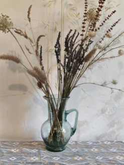 Carafe en verre bullé style Biot