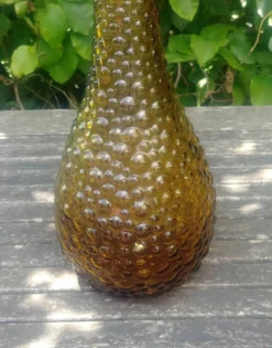 Carafe en verre de la verrerie Empoli- couleur ambré vintage -années 70.