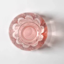 Carafe en verre rose vintage : carafe Empoli des années 1930, Italie.