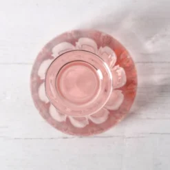 Carafe en verre rose vintage : carafe Empoli des années 1930, Italie.