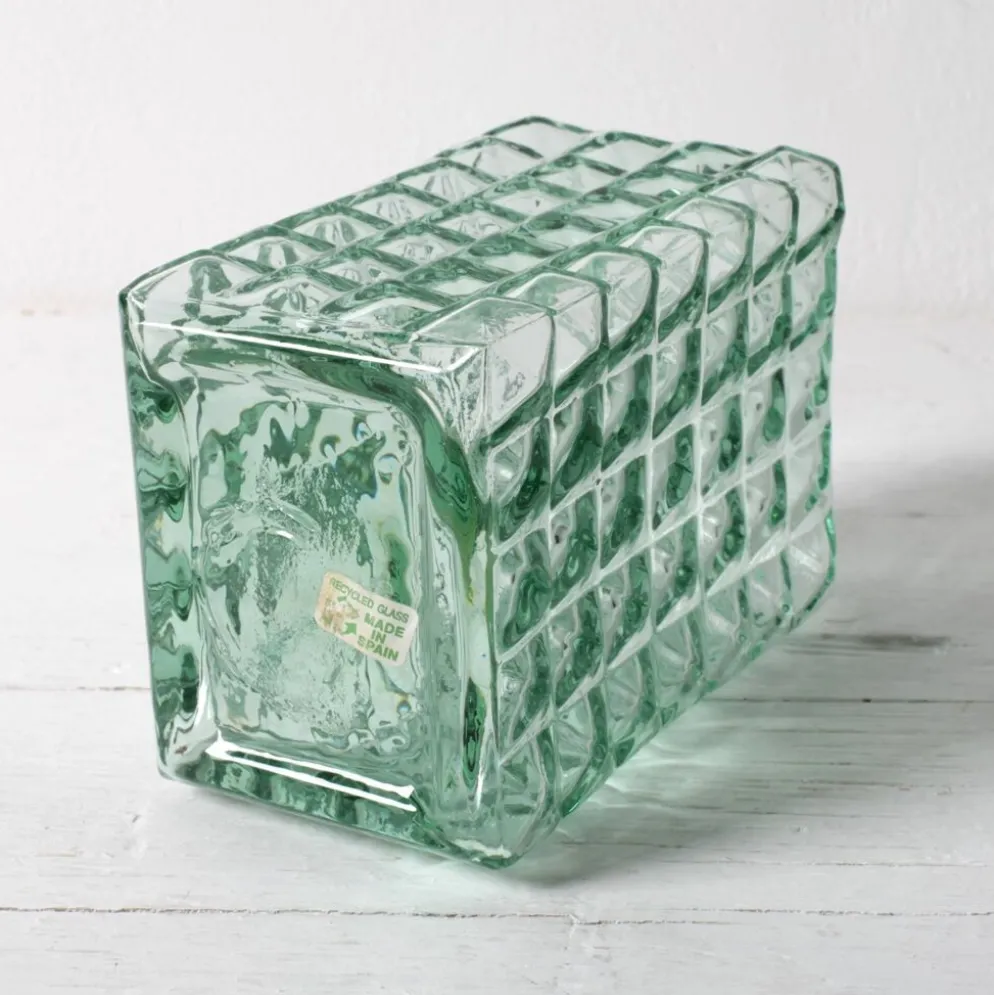 Carafe en verre vert de Géorgie avec bouchon en liège / Espagne / années 1990