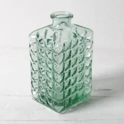 Carafe en verre vert de Géorgie avec bouchon en liège / Espagne / années 1990