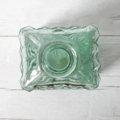 Carafe en verre vert de Géorgie avec bouchon en liège / Espagne / années 1990