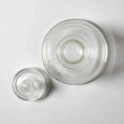 Carafe en verre vintage en forme de cloche avec bouchon : carafe italienne des années 50