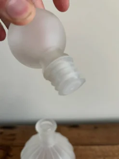 Carafe en verre Vintahe Empoli avec bouchon, Italie, années 1960