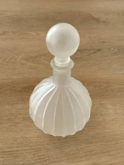 Carafe en verre Vintahe Empoli avec bouchon, Italie, années 1960