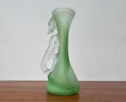 Carafe et bol en verre d'art français vintage, années 1970, ensemble de 2