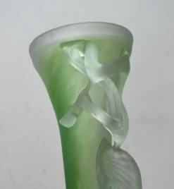 Carafe et bol en verre d'art français vintage, années 1970, ensemble de 2