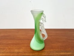 Carafe et bol en verre d'art français vintage, années 1970, ensemble de 2