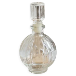 Carafe à liqueur vintage en verre strié