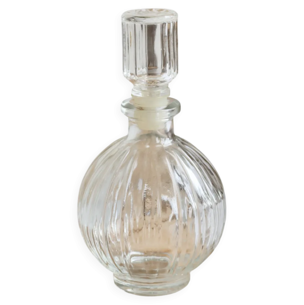 Carafe à liqueur vintage en verre strié