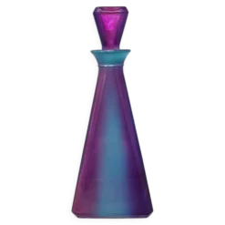 Carafe ou bouteille décorative d'exception des années 1970, signée Luigi Bormioli. Fabriquée en Italie.