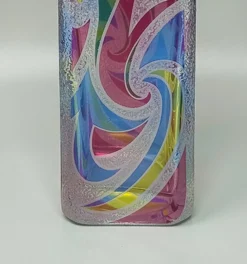 Carafe ou bouteille décorative d'exception des années 1970, signée Luigi Bormioli. Fabriquée en Italie.