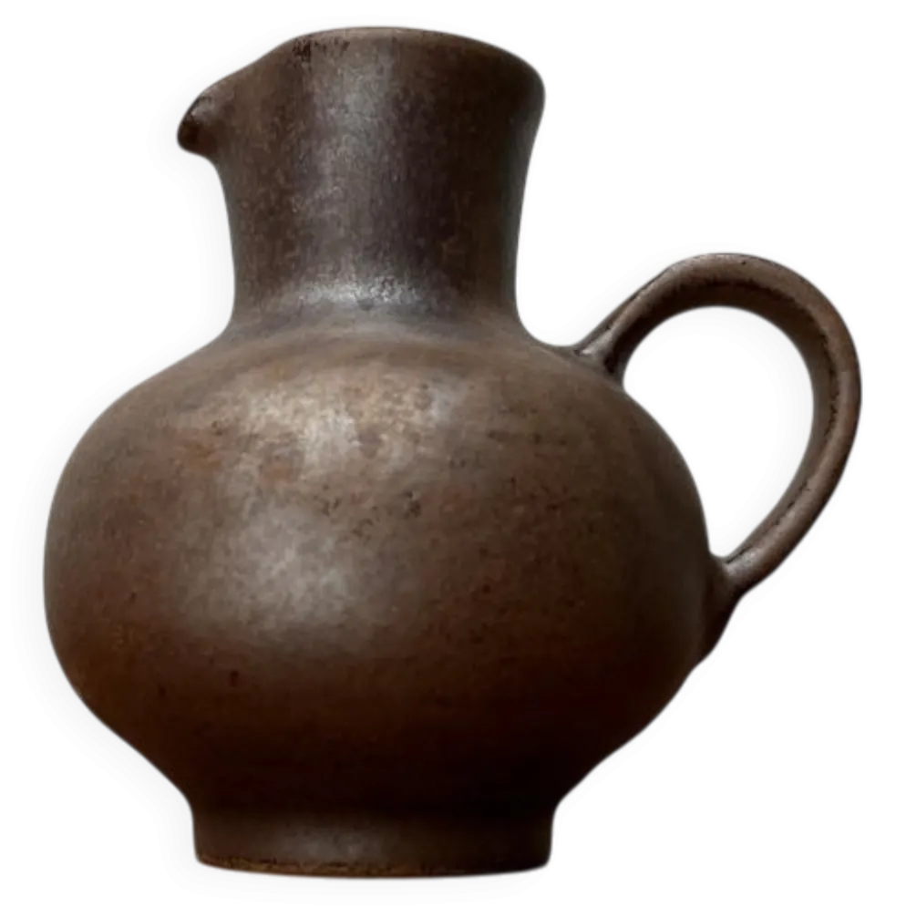 Carafe vase en céramique de studio allemande du milieu du siècle par Rainer Doss, années 1960.