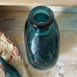 Carafe vintage Empoli en verre avec bouchon , Italy années 70