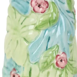 Carafe vintage en céramique avec motif de perroquet, 30 cm.