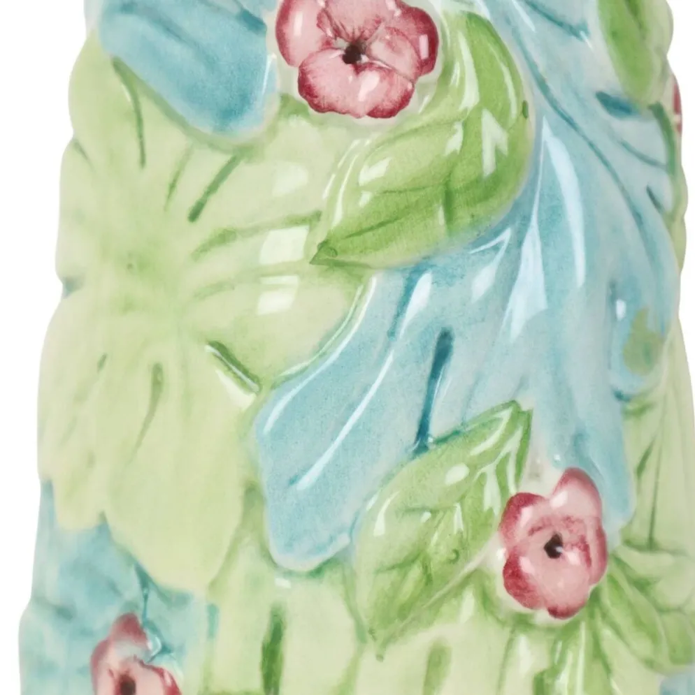 Carafe vintage en céramique avec motif de perroquet, 30 cm.