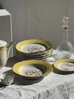 Carafe vintage panse ronde en verre moulé à bouchon de liège H27