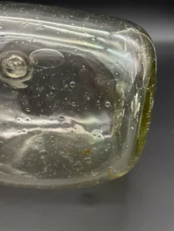 Carafe vintage Verrerie de Biot en verre bullé avec bouchon boule