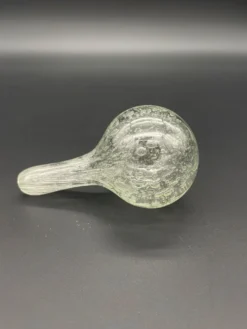 Carafe vintage Verrerie de Biot en verre bullé avec bouchon boule