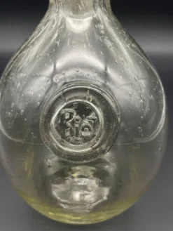 Carafe vintage Verrerie de Biot en verre bullé avec bouchon boule