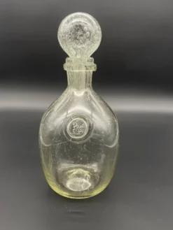 Carafe vintage Verrerie de Biot en verre bullé avec bouchon boule