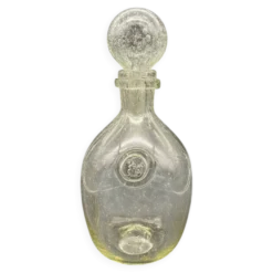 Carafe vintage Verrerie de Biot en verre bullé avec bouchon boule