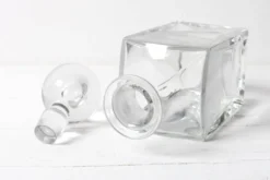 Carafe à whisky en cristal du milieu du siècle : carafe à liqueur en verre italien, années 1960