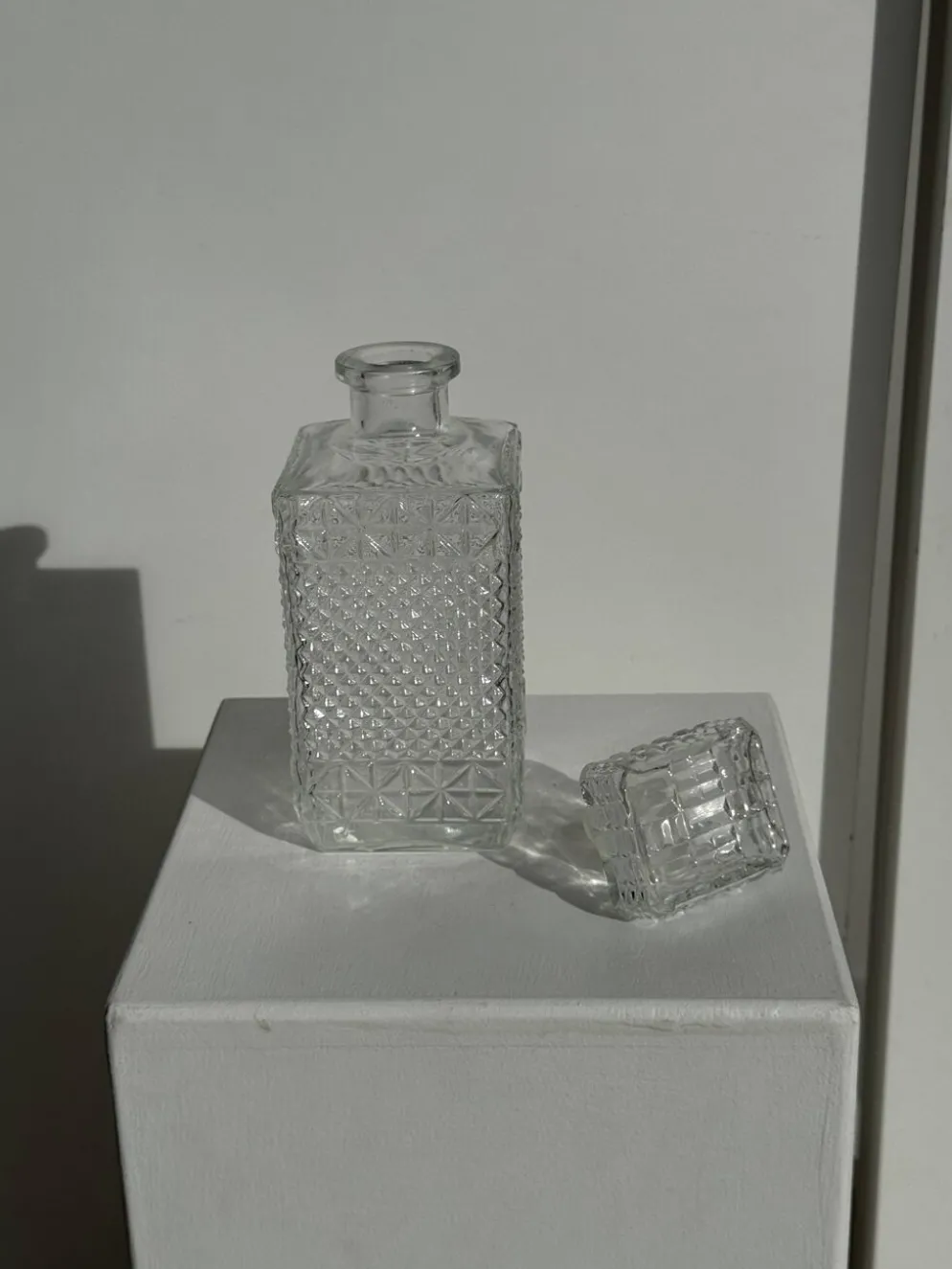 Carafe à whisky vintage en verre à pointes de diamant H23 L9