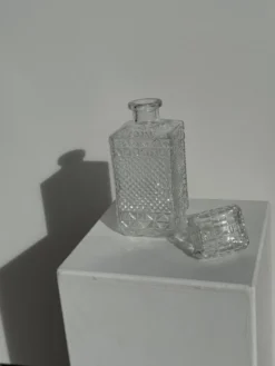 Carafe à whisky vintage en verre à pointes de diamant H23 L9