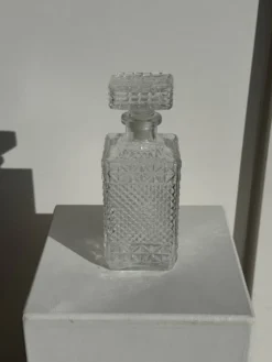 Carafe à whisky vintage en verre à pointes de diamant H23 L9