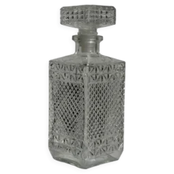 Carafe à whisky vintage en verre à pointes de diamant H23 L9