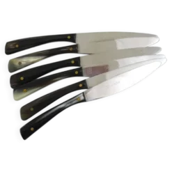 Carl Aubock II Porte-Couteaux en Noyer avec 6 Couteaux Amboss, Autriche, Années 1950