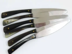 Carl Aubock II Porte-Couteaux en Noyer avec 6 Couteaux Amboss, Autriche, Années 1950