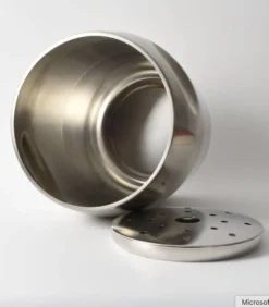 Carlo Mazzeri & Luigi Massoni pour Alessi, seau a galcon / vin design 1950