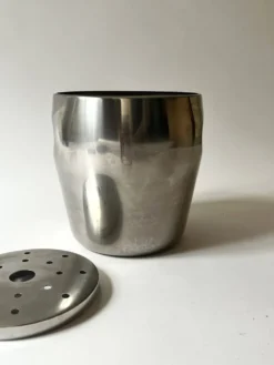 Carlo Mazzeri & Luigi Massoni pour Alessi, seau a galcon / vin design 1950
