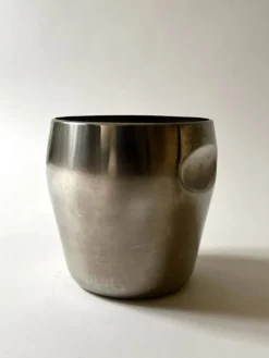 Carlo Mazzeri & Luigi Massoni pour Alessi, seau a galcon / vin design 1950