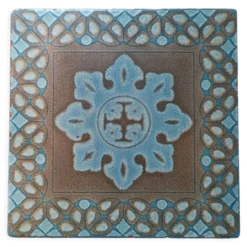 Carreau de céramique italienne motifs polychromes