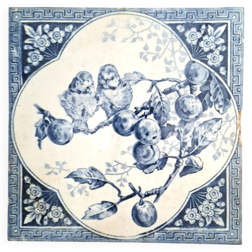 Carreau en faïence terre de fer Gien