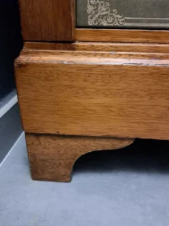 Cartonnier en acajou et cuir