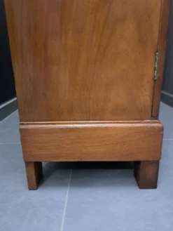 Cartonnier en acajou et cuir
